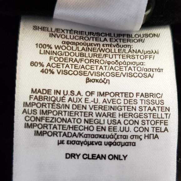 Brooks Brothers " Fitzgerald" Mens Black Wool Dress Pants. Size 34 - Picture 8 of 8